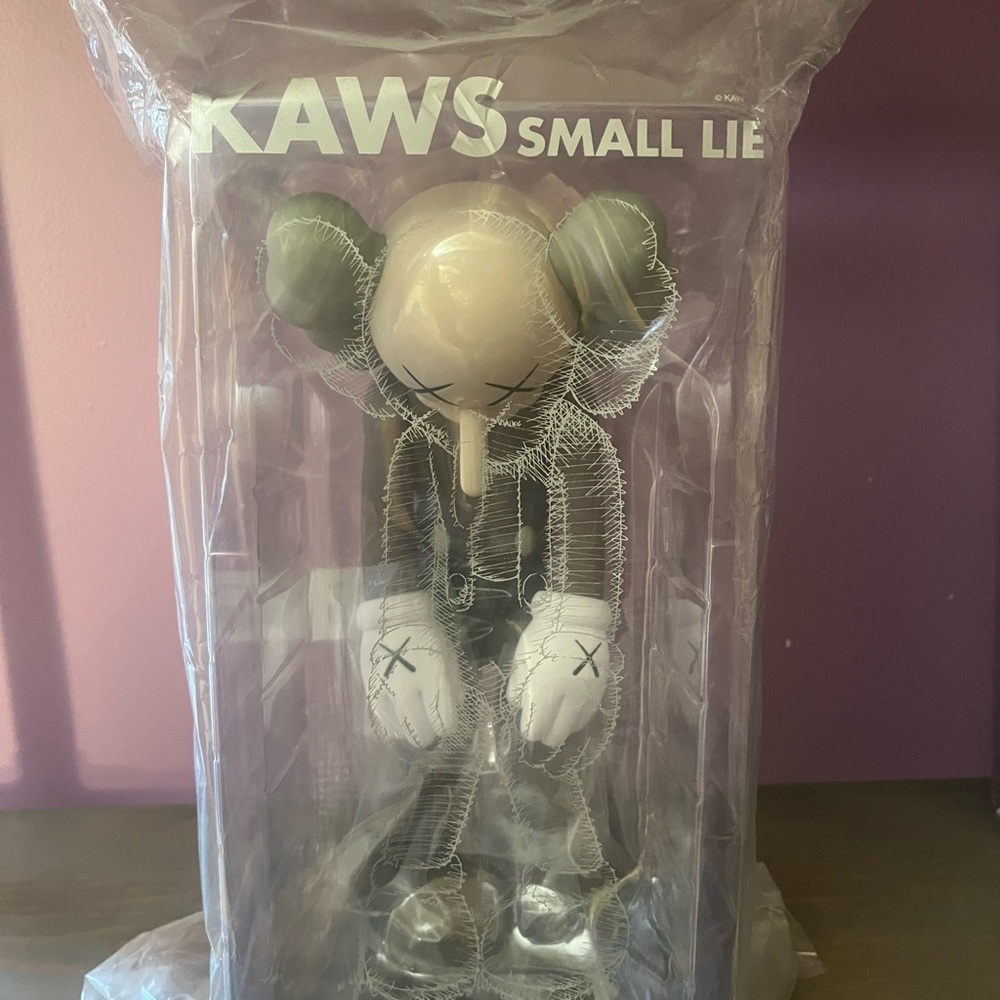 KAWS Small Lie Vinyl Figure 2017 Unopened New Sealed Brown